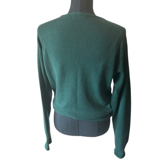 Vintage Forstmann 100% Cashmere Forest Green Sweater Women’s (M/L) Luxury Knit - Picture 3 of 4
